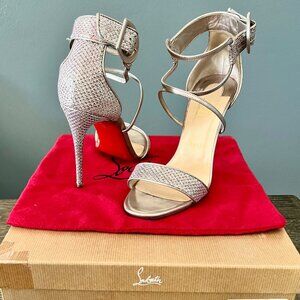 Christian Louboutin Shoes | Choca 100 Platinum | Size 40.5